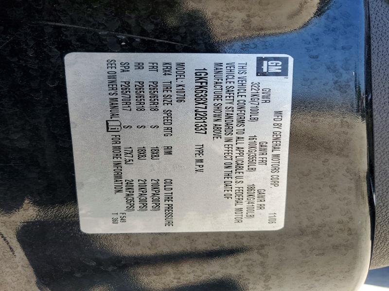2007 Gmc Yukon მანქანა იყიდება აუქციონზე, vin: 1GKFK638X7J281337, აუქციონის ნომერი: 59002256