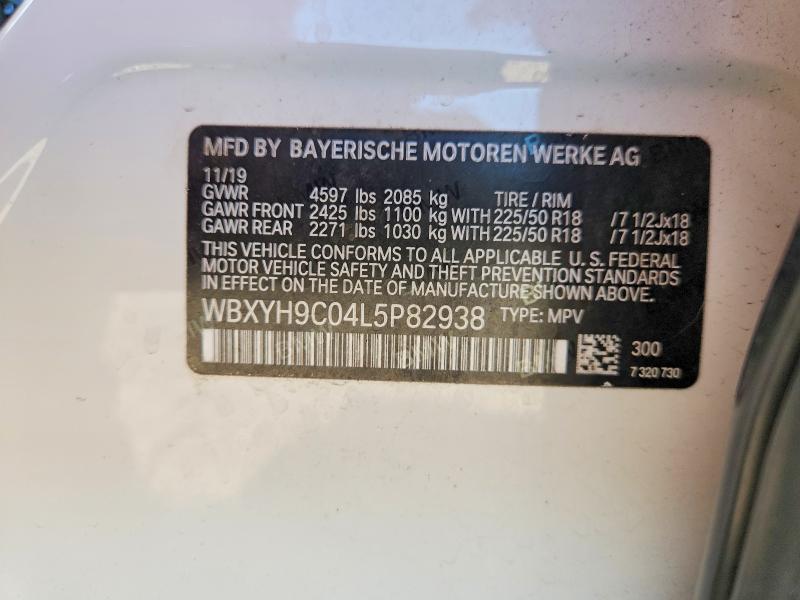 57291506 :رقم المزاد ، WBXYH9C04L5P82938 vin ، 2020 Bmw X2 مزاد بيع
