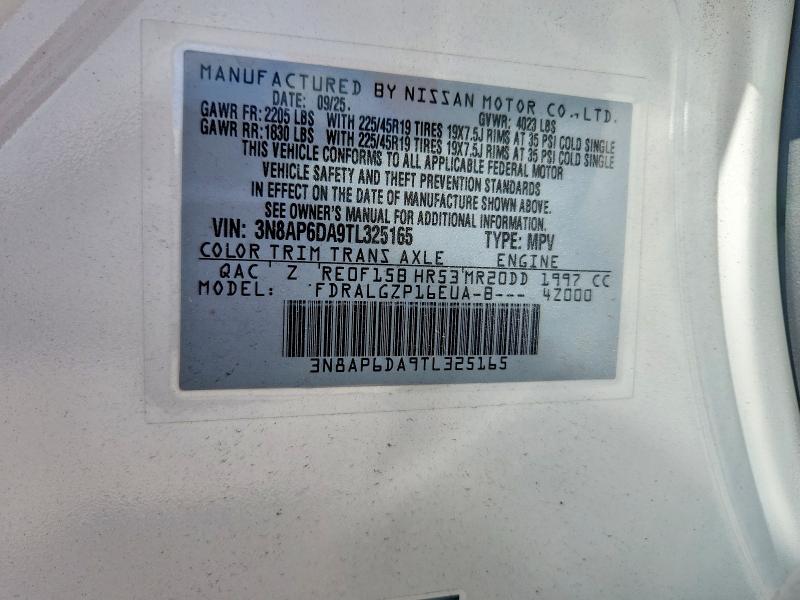 Продажа на аукционе авто 2026 Nissan Kicks, vin: 3N8AP6DA9TL325165, номер лота: 58797676