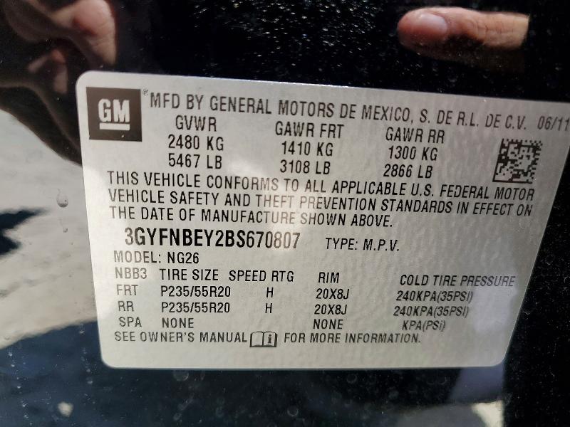 Продажа на аукционе авто 2011 Cadillac Srx, vin: 3GYFNBEY2BS670807, номер лота: 58085536