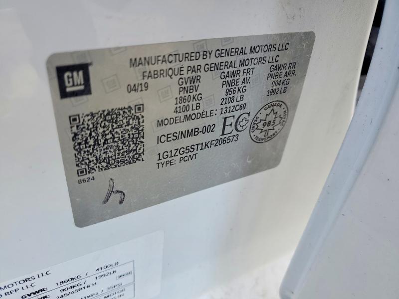 Продажа на аукционе авто 2019 Chevrolet Malibu, vin: 1G1ZG5ST1KF206573, номер лота: 56739456