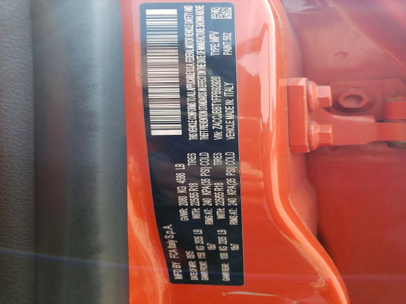 Продажа на аукционе авто 2015 Jeep Renegade, vin: ZACCJBBT1FPB92920, номер лота: 55728486