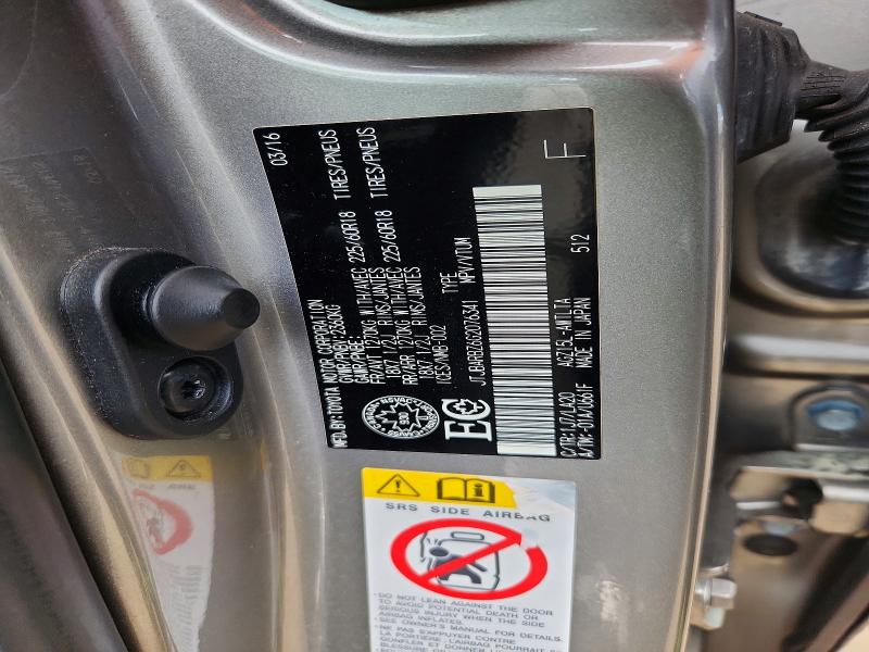 Aukcja sprzedaży 2016 Lexus Nx 200t, vin: JTJBARBZ6G2076341, numer aukcji: 58353796