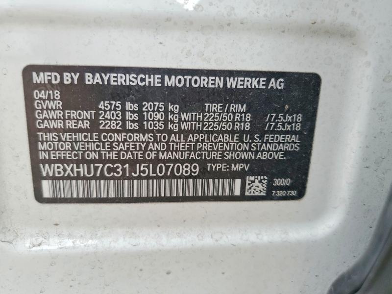 Продаж на аукціоні авто 2018 Bmw X1, vin: WBXHU7C31J5L07089, номер лоту: 56524426