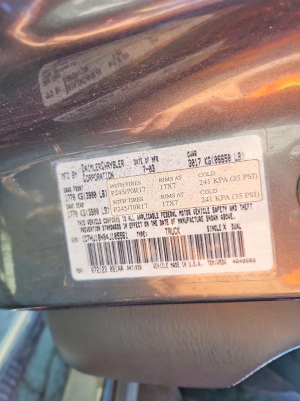 Aukcja sprzedaży 2004 Dodge Ram 1500, vin: 1D7HU18N04J105561, numer aukcji: 57723306