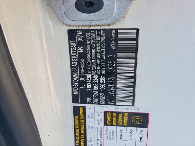Продаж на аукціоні авто 2017 Mercedes-benz C, vin: WDDWJ4KB2HF382513, номер лоту: 56792846