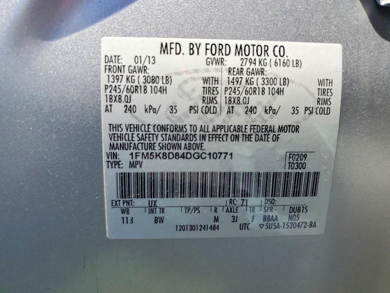 Aukcja sprzedaży 2013 Ford Explorer, vin: 1FM5K8D84DGC10771, numer aukcji: 54560246