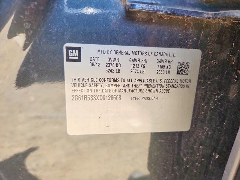 2013 Cadillac Xts მანქანა იყიდება აუქციონზე, vin: 2G61R5S3XD9128663, აუქციონის ნომერი: 57005706