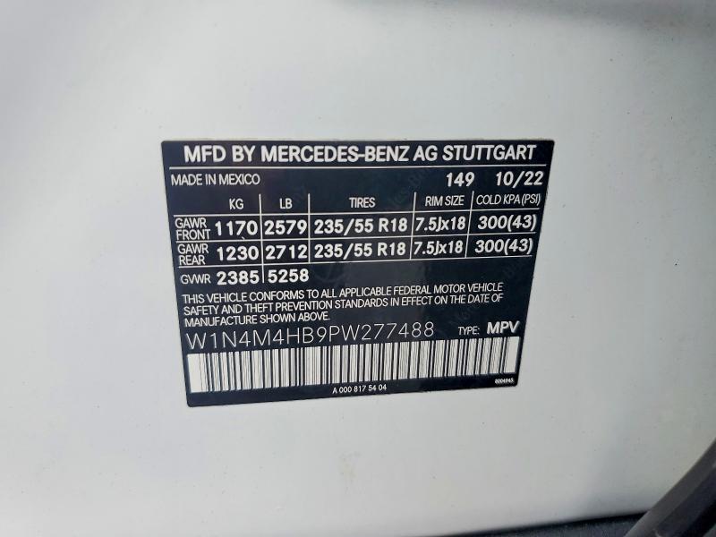 Продаж на аукціоні авто 2025 Mercedes-benz Glb, vin: W1N4M4HB9PW277488, номер лоту: 58647666