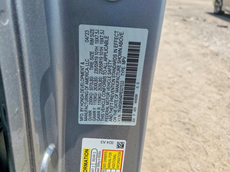 57549896 :رقم المزاد ، 7FARS6H94PE027533 vin ، 2023 Honda Cr-v مزاد بيع