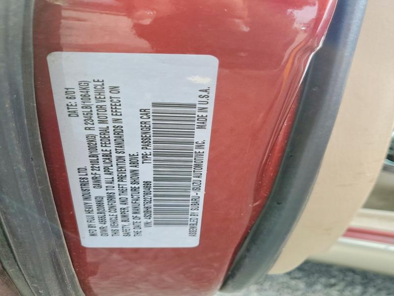 Продажа на аукционе авто 2002 Subaru Legacy, vin: 4S3BH675227604696, номер лота: 58440016