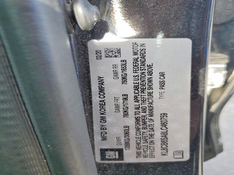 55673546 :رقم المزاد ، KL8CB6SA8LC460759 vin ، 2020 Chevrolet Spark مزاد بيع