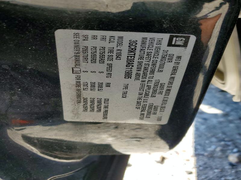 Продажа на аукционе авто 2010 Chevrolet Silverado, vin: 3GCRKTE38AG119885, номер лота: 58090926