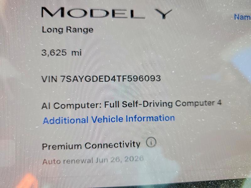 Продажа на аукционе авто 2026 Tesla Model Y, vin: 7SAYGDED4TF596093, номер лота: 56970666