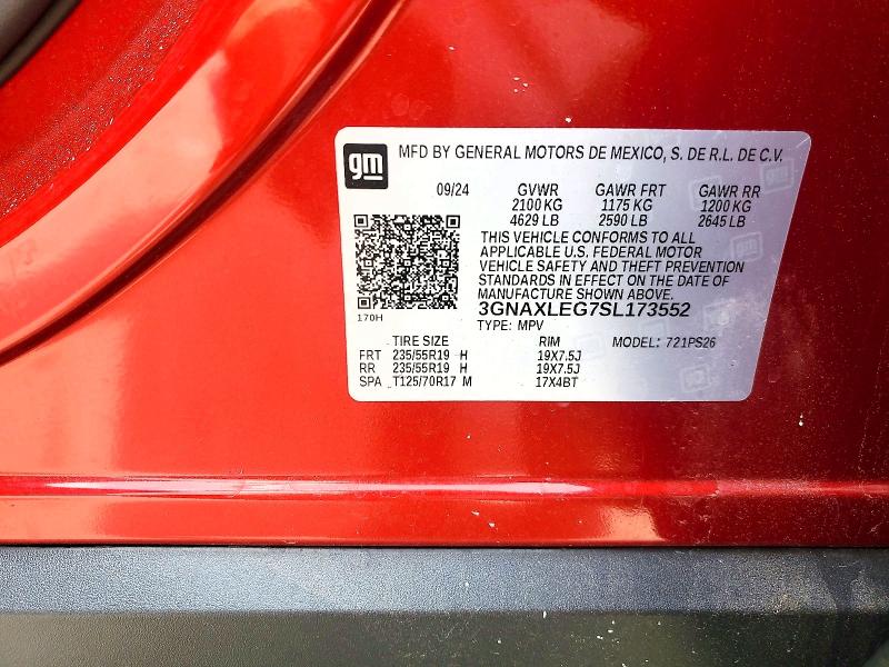 Продаж на аукціоні авто 2025 Chevrolet Equinox, vin: 3GNAXLEG7SL173552, номер лоту: 56493476