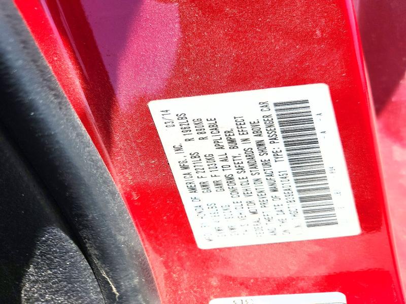 2014 Honda Accord მანქანა იყიდება აუქციონზე, vin: 1HGCT1B39EA010451, აუქციონის ნომერი: 56181446