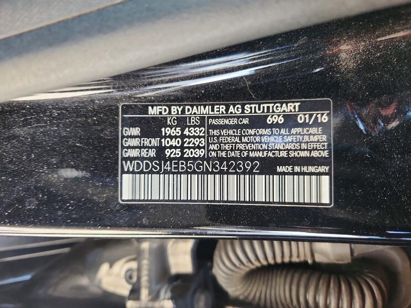 Продаж на аукціоні авто 2016 Mercedes-benz Cla, vin: WDDSJ4EB5GN342392, номер лоту: 57082306