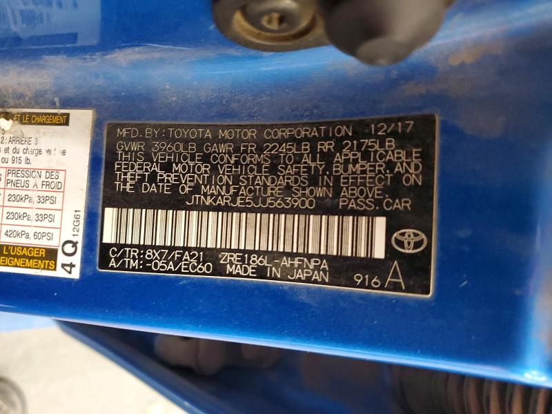 Продажа на аукционе авто 2018 Toyota Corolla Im, vin: JTNKARJE5JJ563900, номер лота: 55459556