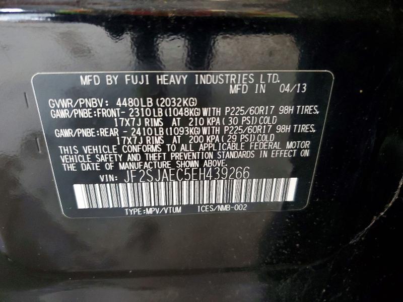 Aukcja sprzedaży 2014 Subaru Forester, vin: JF2SJAEC5EH439266, numer aukcji: 85963015