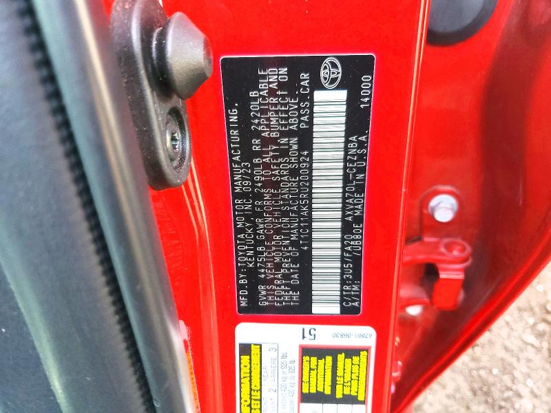 Aukcja sprzedaży 2024 Toyota Camry, vin: 4T1C11AK5RU200924, numer aukcji: 56398996