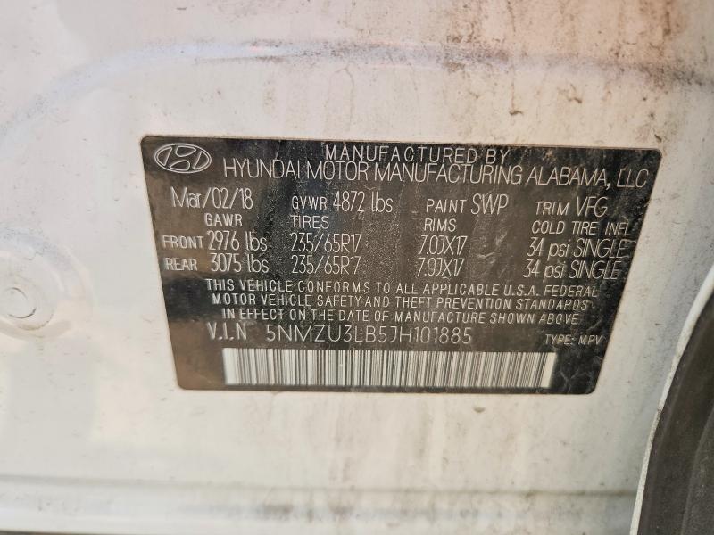 Продажа на аукционе авто 2018 Hyundai Santa Fe Sport, vin: 5NMZU3LB5JH101885, номер лота: 53833126