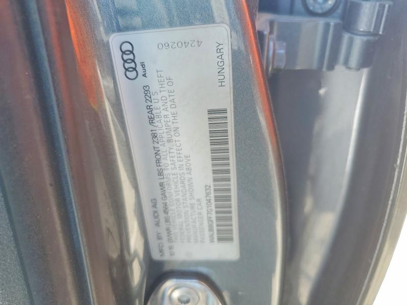 57600646 :رقم المزاد ، WAUB8GFF7G1047632 vin ، 2016 Audi A3 مزاد بيع