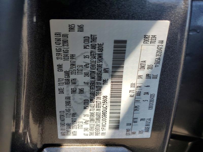 Продаж на аукціоні авто 2013 Ford Escape, vin: 1FMCU0G96DUC15608, номер лоту: 56833536