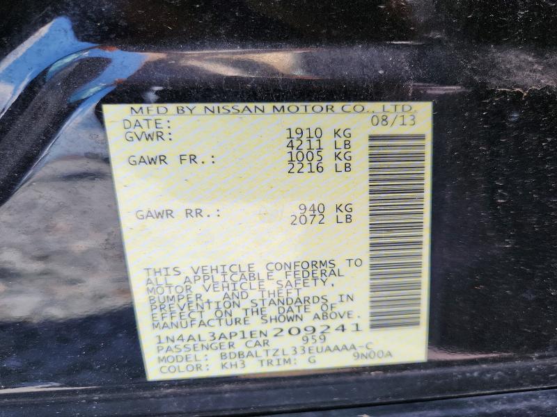 59006986 :رقم المزاد ، 1N4AL3AP1EN209241 vin ، 2014 Nissan Altima مزاد بيع