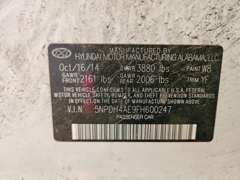 Продаж на аукціоні авто 2015 Hyundai Elantra, vin: 5NPDH4AE9FH600247, номер лоту: 57559726