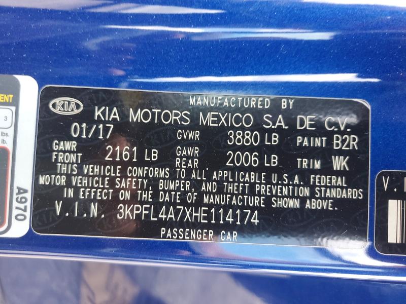 Продаж на аукціоні авто 2017 Kia Forte, vin: 3KPFL4A7XHE114174, номер лоту: 57849896