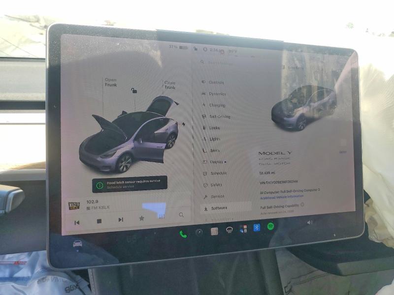 57074636 :رقم المزاد ، 5YJYGDEE1MF263146 vin ، 2021 Tesla Model Y مزاد بيع
