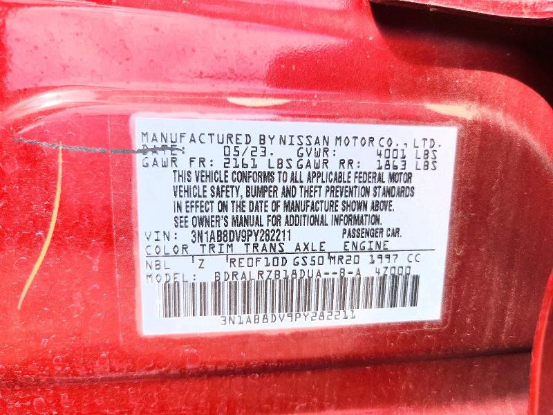Продаж на аукціоні авто 2023 Nissan Sentra, vin: 3N1AB8DV9PY282211, номер лоту: 56601396