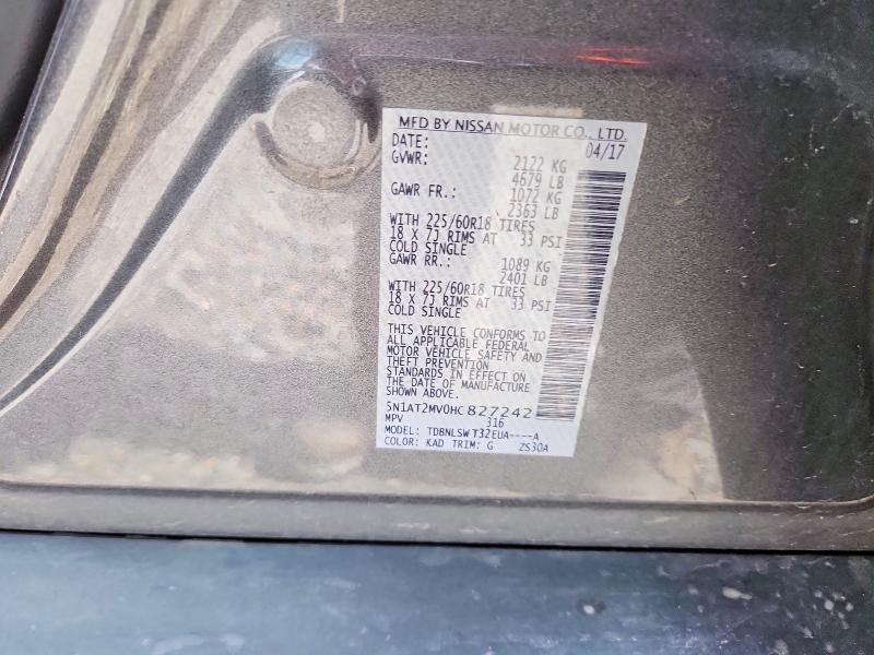 Aukcja sprzedaży 2017 Nissan Rogue, vin: 5N1AT2MV0HC827242, numer aukcji: 56866136