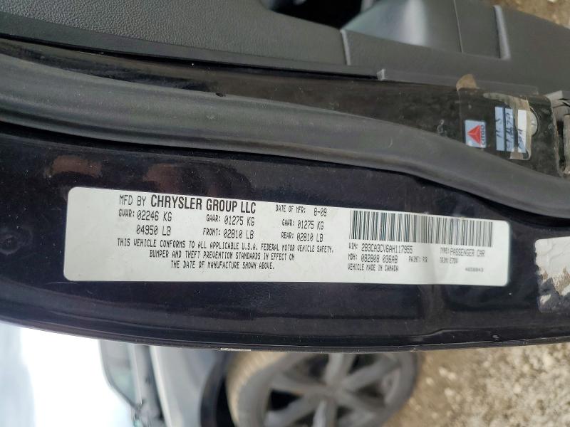 58454996 :رقم المزاد ، 2B3CA3CV6AH117955 vin ، 2010 Dodge Charger مزاد بيع