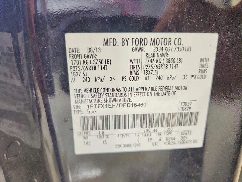 Продаж на аукціоні авто 2013 Ford F150, vin: 1FTFX1EF7DFD16460, номер лоту: 59108226