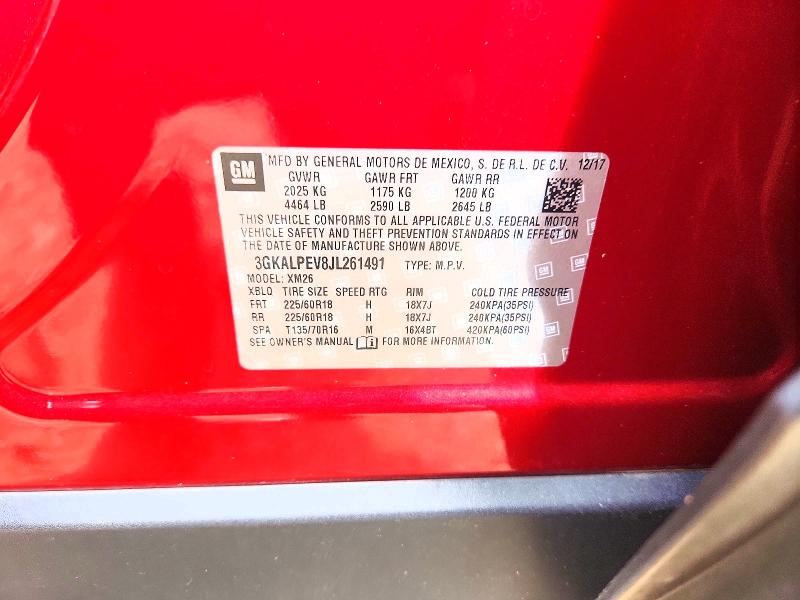2018 Gmc Terrain მანქანა იყიდება აუქციონზე, vin: 3GKALPEV8JL261491, აუქციონის ნომერი: 57350826