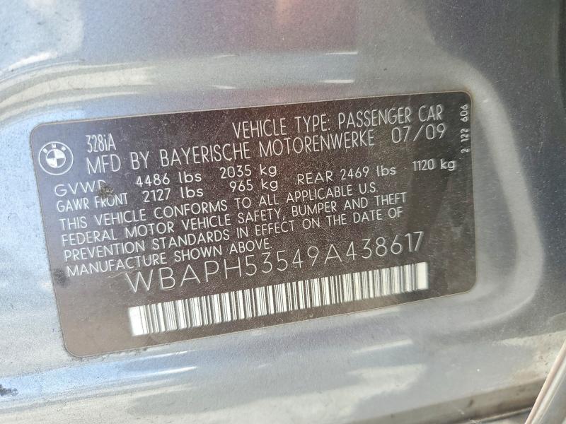 Продажа на аукционе авто 2009 Bmw 328, vin: WBAPH53549A438617, номер лота: 56073326