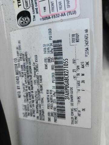 Продажа на аукционе авто 2012 Ford Fusion, vin: 3FAHP0GA8CR271055, номер лота: 58220146