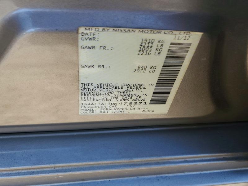 56786866 :رقم المزاد ، 1N4AL3AP1DN478371 vin ، 2013 Nissan Altima مزاد بيع