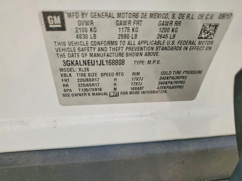 2018 Gmc Terrain მანქანა იყიდება აუქციონზე, vin: 3GKALNEU1JL168808, აუქციონის ნომერი: 56572496