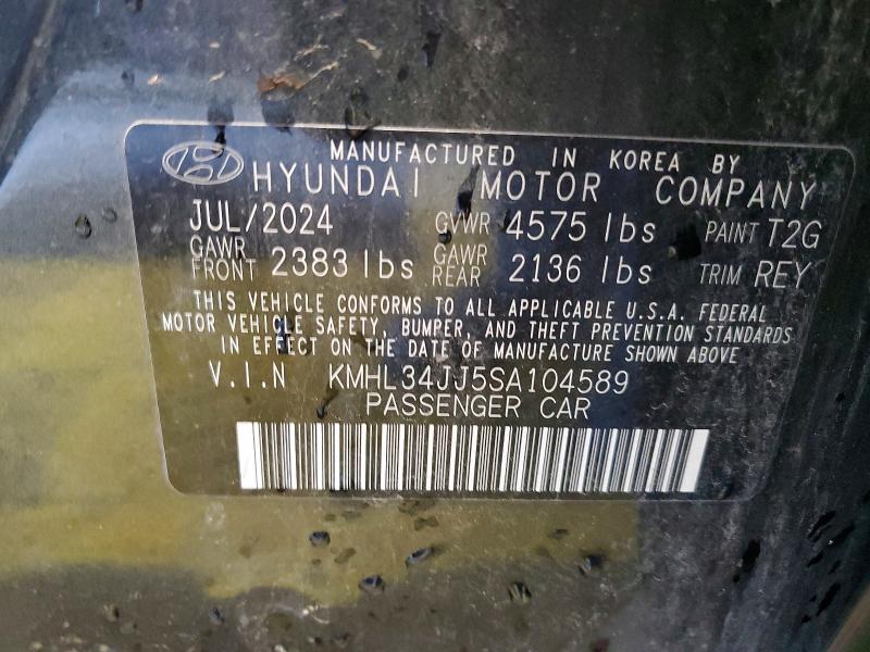 Aukcja sprzedaży 2025 Hyundai Sonata Hybrid, vin: KMHL34JJ5SA104589, numer aukcji: 57244756