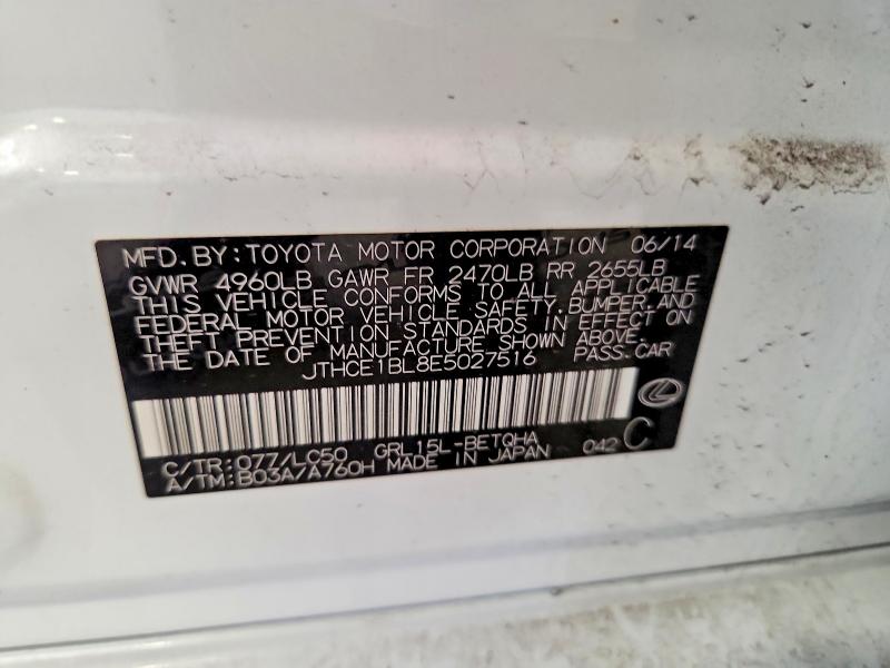Aukcja sprzedaży 2014 Lexus Gs, vin: JTHCE1BL8E5027516, numer aukcji: 58190746