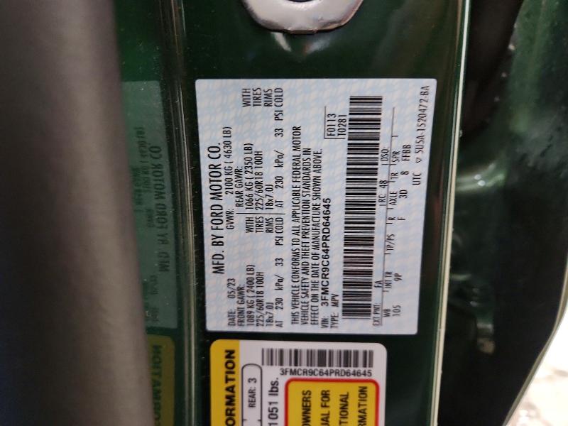 56964376 :رقم المزاد ، 3FMCR9C64PRD64645 vin ، 2023 Ford Bronco Sport مزاد بيع