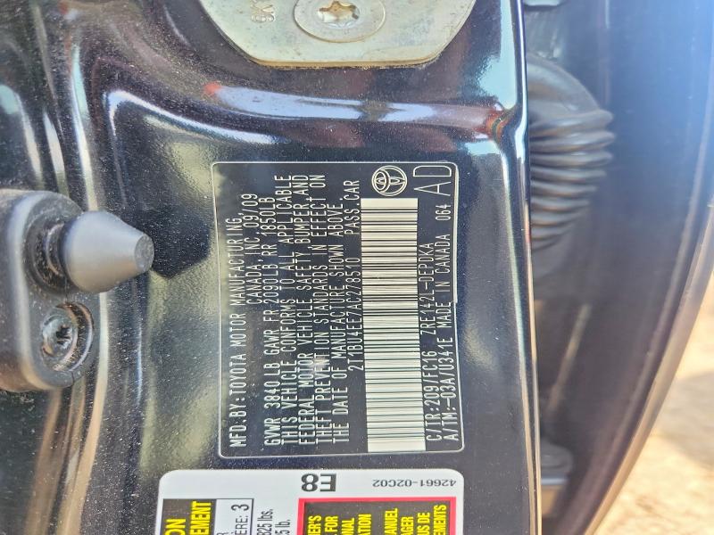 56133496 :رقم المزاد ، 2T1BU4EE7AC278510 vin ، 2010 Toyota Corolla مزاد بيع