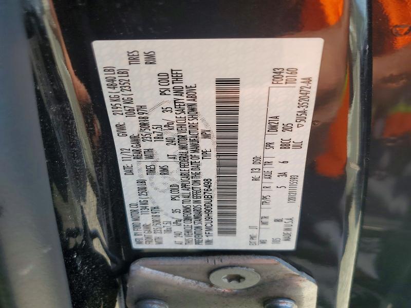 55825586 :رقم المزاد ، 1FMCU9H90DUB76498 vin ، 2013 Ford Escape مزاد بيع