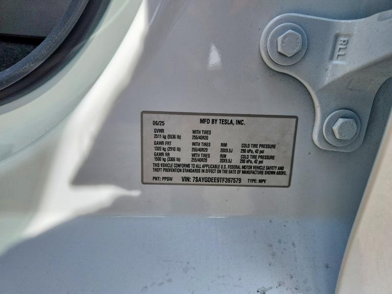 2026 Tesla Model Y მანქანა იყიდება აუქციონზე, vin: 7SAYGDEE9TF397579, აუქციონის ნომერი: 56333196