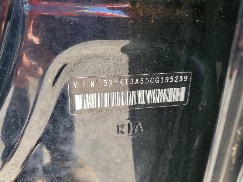 55900226 :رقم المزاد ، 5XYKT3A65CG195239 vin ، 2012 Kia Sorento مزاد بيع