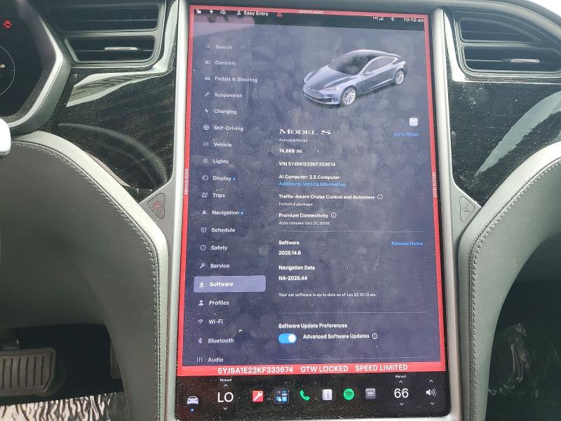 Aukcja sprzedaży 2019 Tesla Model S, vin: 5YJSA1E23KF333674, numer aukcji: 58269706