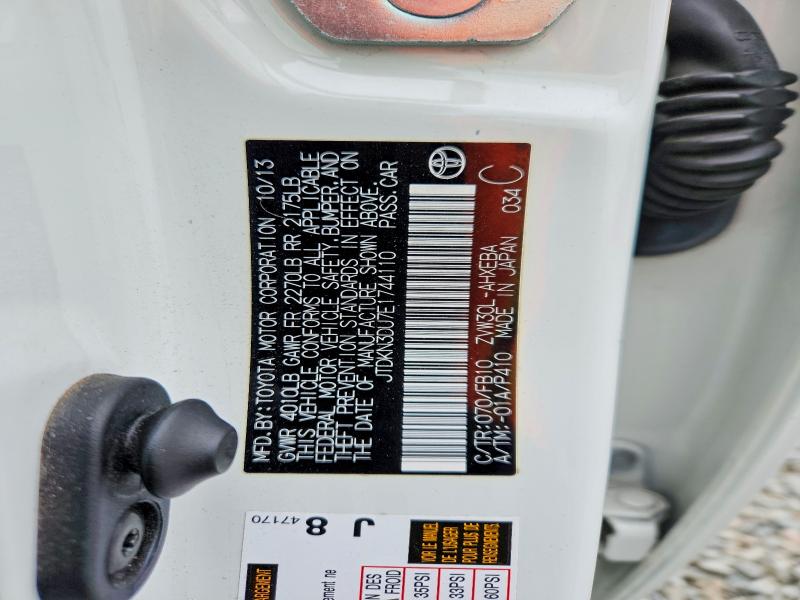 55450976 :رقم المزاد ، JTDKN3DU7E1744110 vin ، 2014 Toyota Prius مزاد بيع
