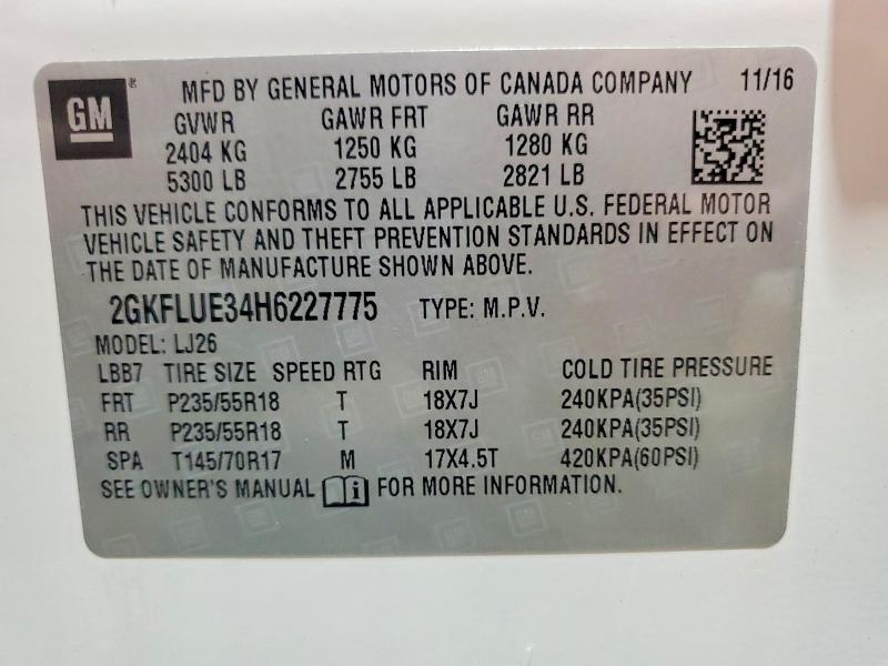 Продажа на аукционе авто 2017 Gmc Terrain, vin: 2GKFLUE34H6227775, номер лота: 55340396